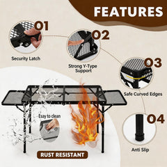 THTYBROS mesh shelf and side pocket organizing utensils and condiments