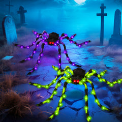 Thuodo close-up of LED-lit legs and red eyes highlighting nighttime visibility