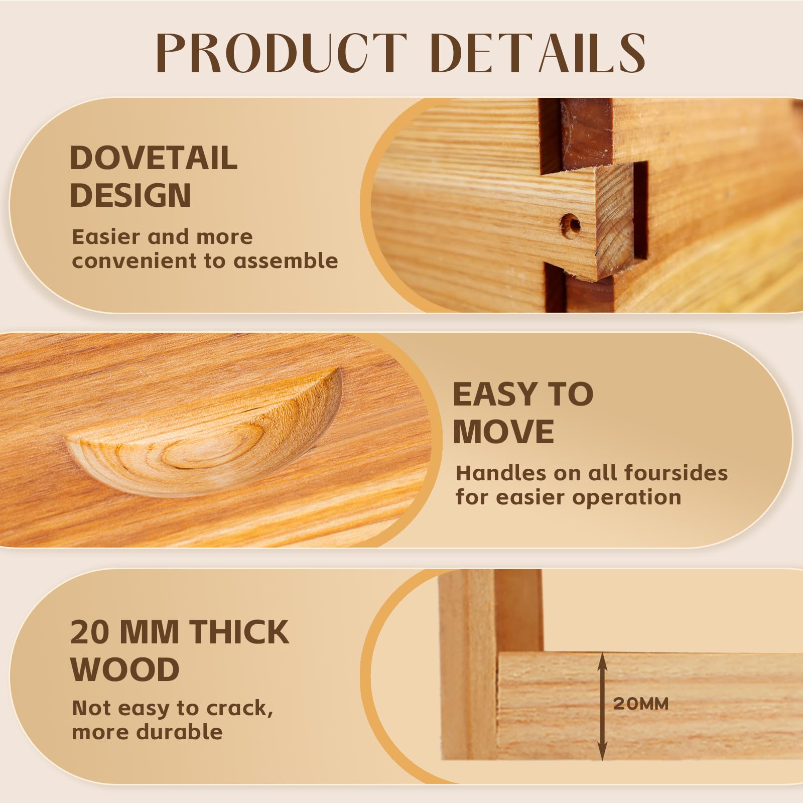 ThxBees deep brood box placed on standard Langstroth bottom board for immediate integration