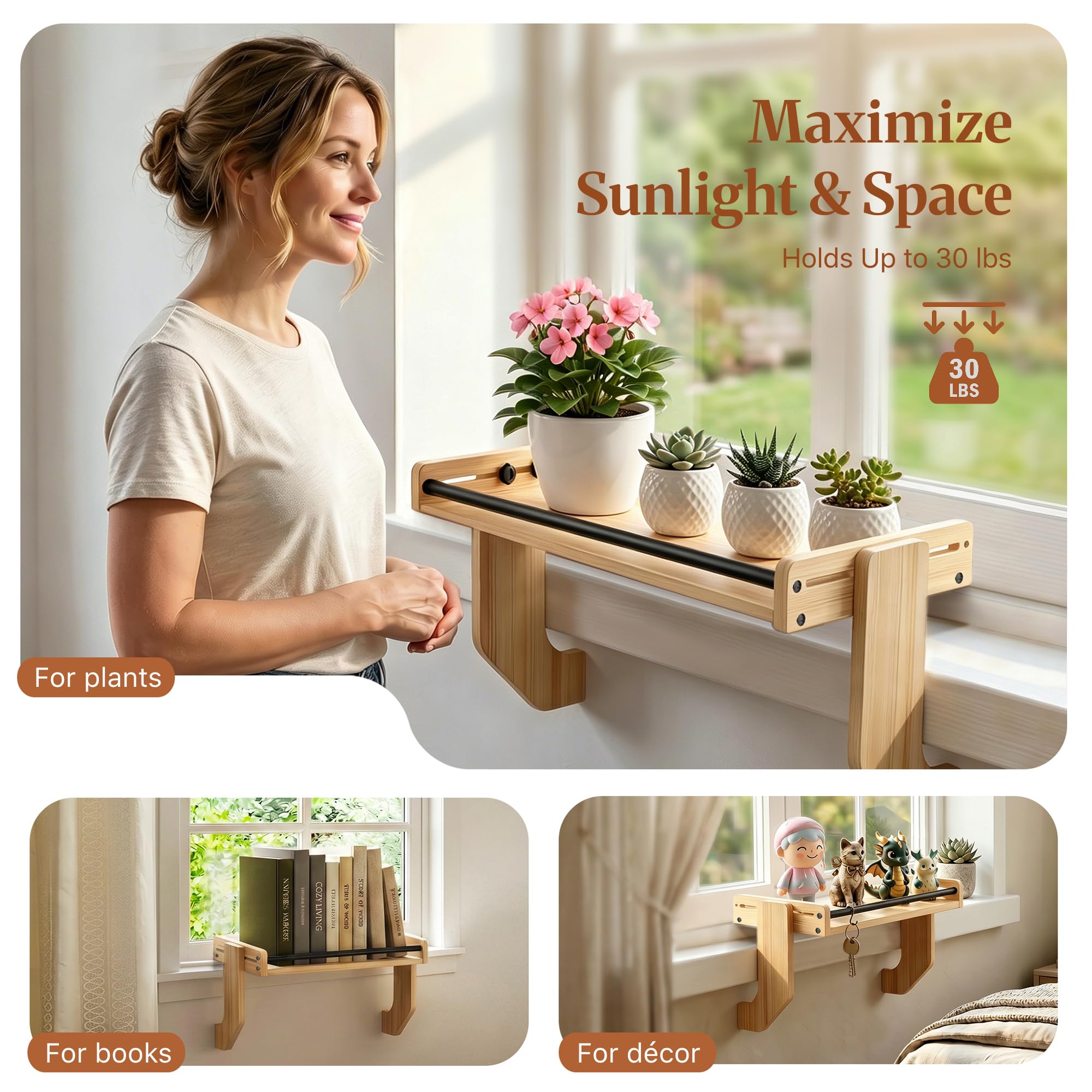 THYGIFTREE shelf used for kitchen herbs maximizing growing space