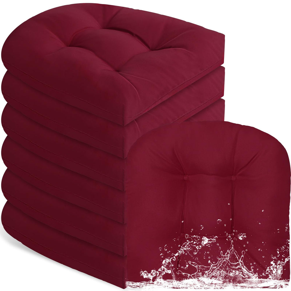 Thyle front view on chair showing wine red cushion and improved seating comfort
