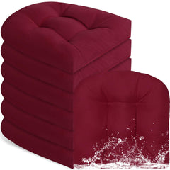 Thyle front view on chair showing wine red cushion and improved seating comfort