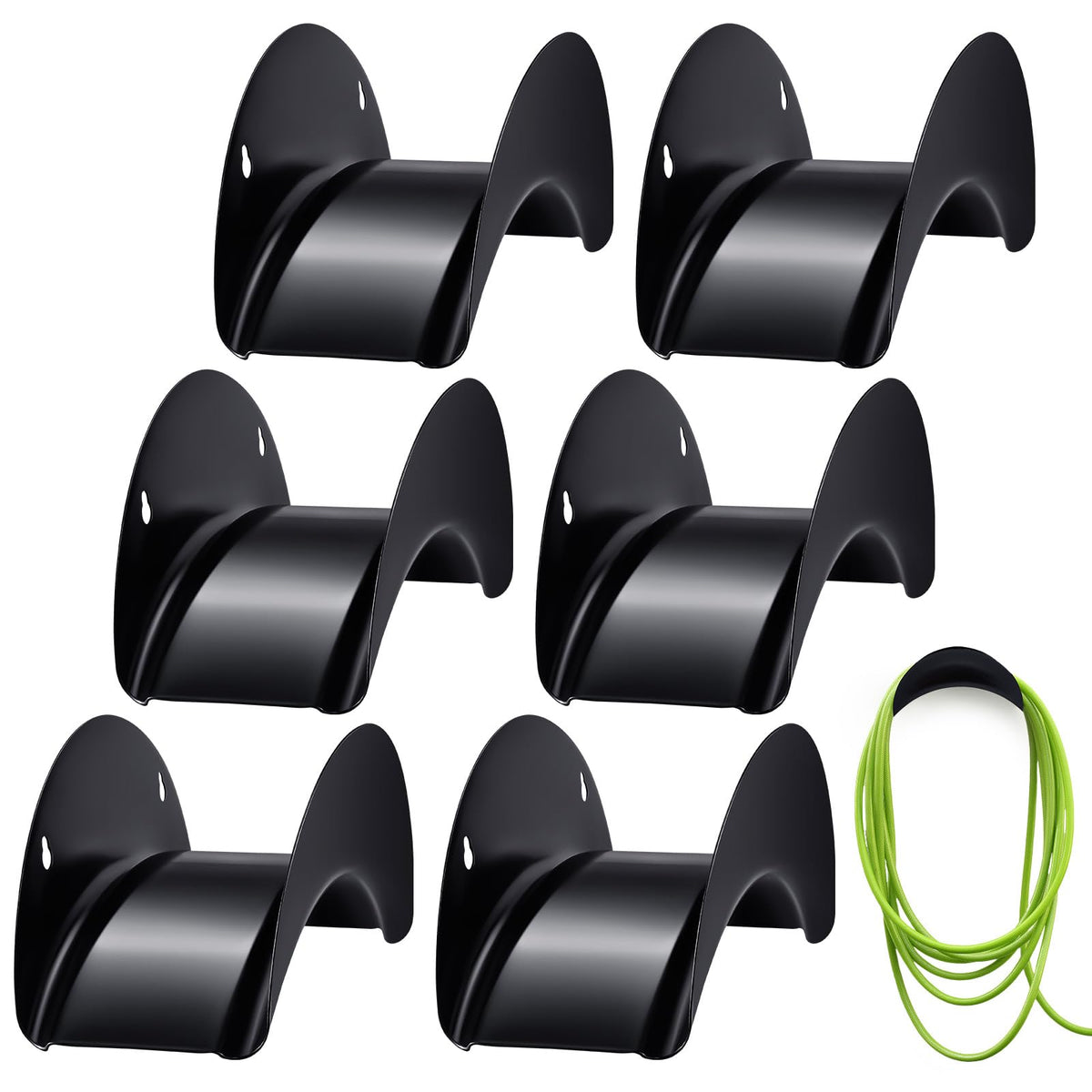 Thyle front view of hose holder showing sturdy rack and space saving benefit