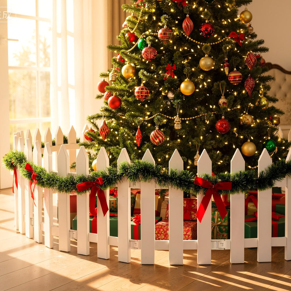 Thyle fence next to Santa figure showing height scale and visual deterrent benefit