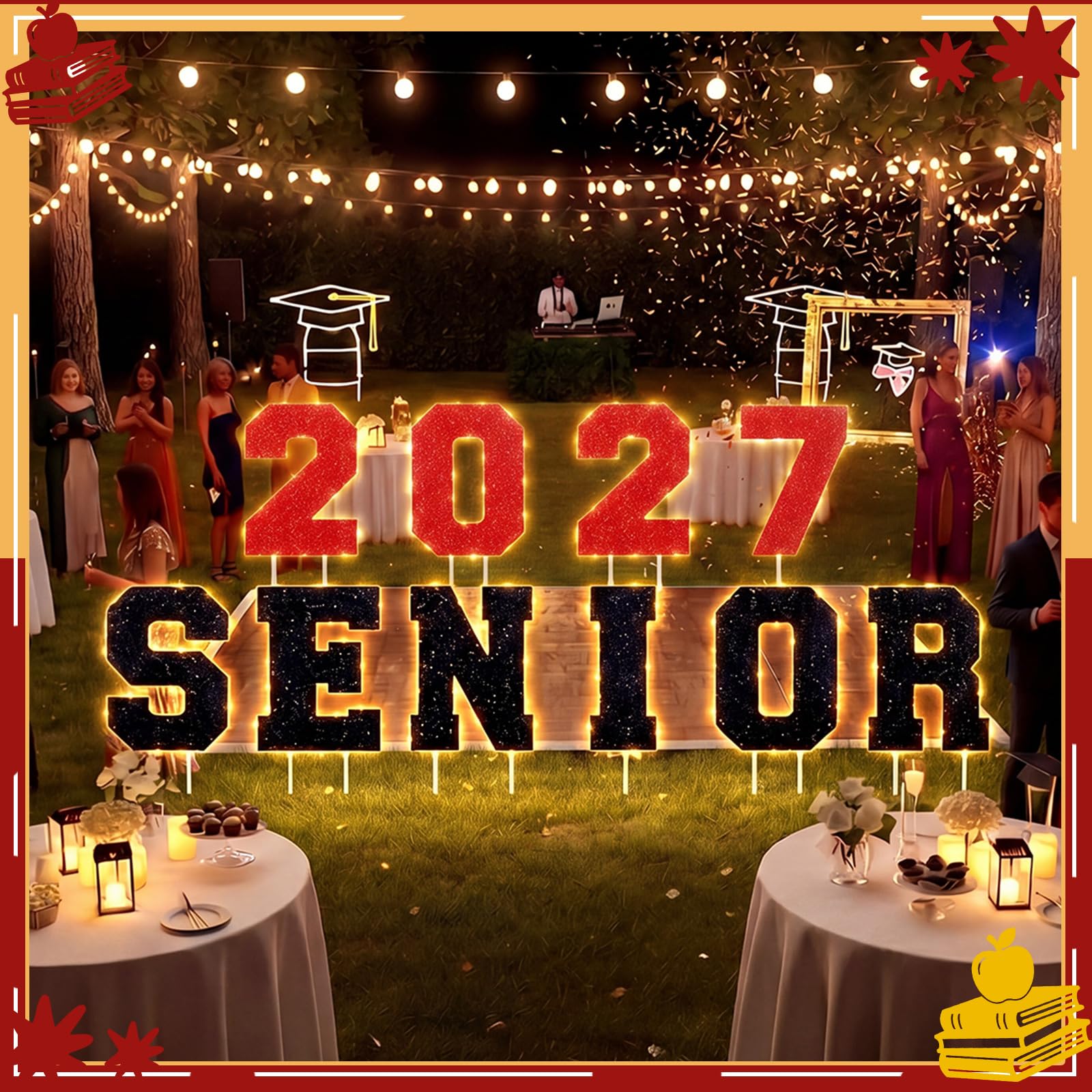 Thyle senior 2027 wide yard installation highlighting visibility