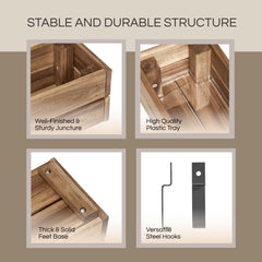 THYOI removable plastic tray detail protects wood and eases cleanup