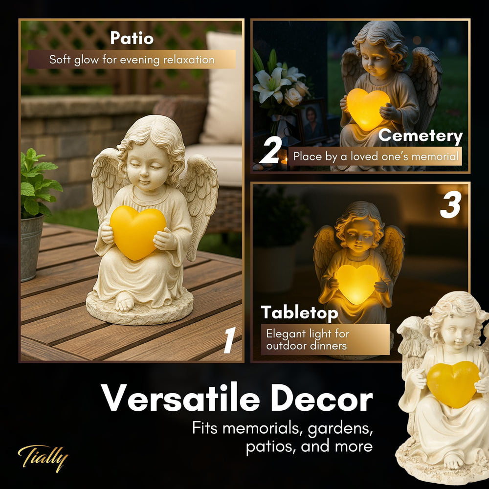 TIALLY angel displayed on patio adding serene accent lighting