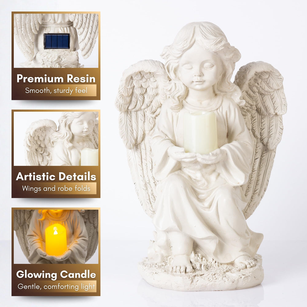 TIALLY angel resin texture close-up revealing weather-resistant finish and lasting beauty
