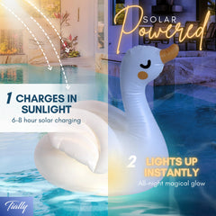 TIALLY swan PVC texture close-up highlighting durable, kid‑tough build