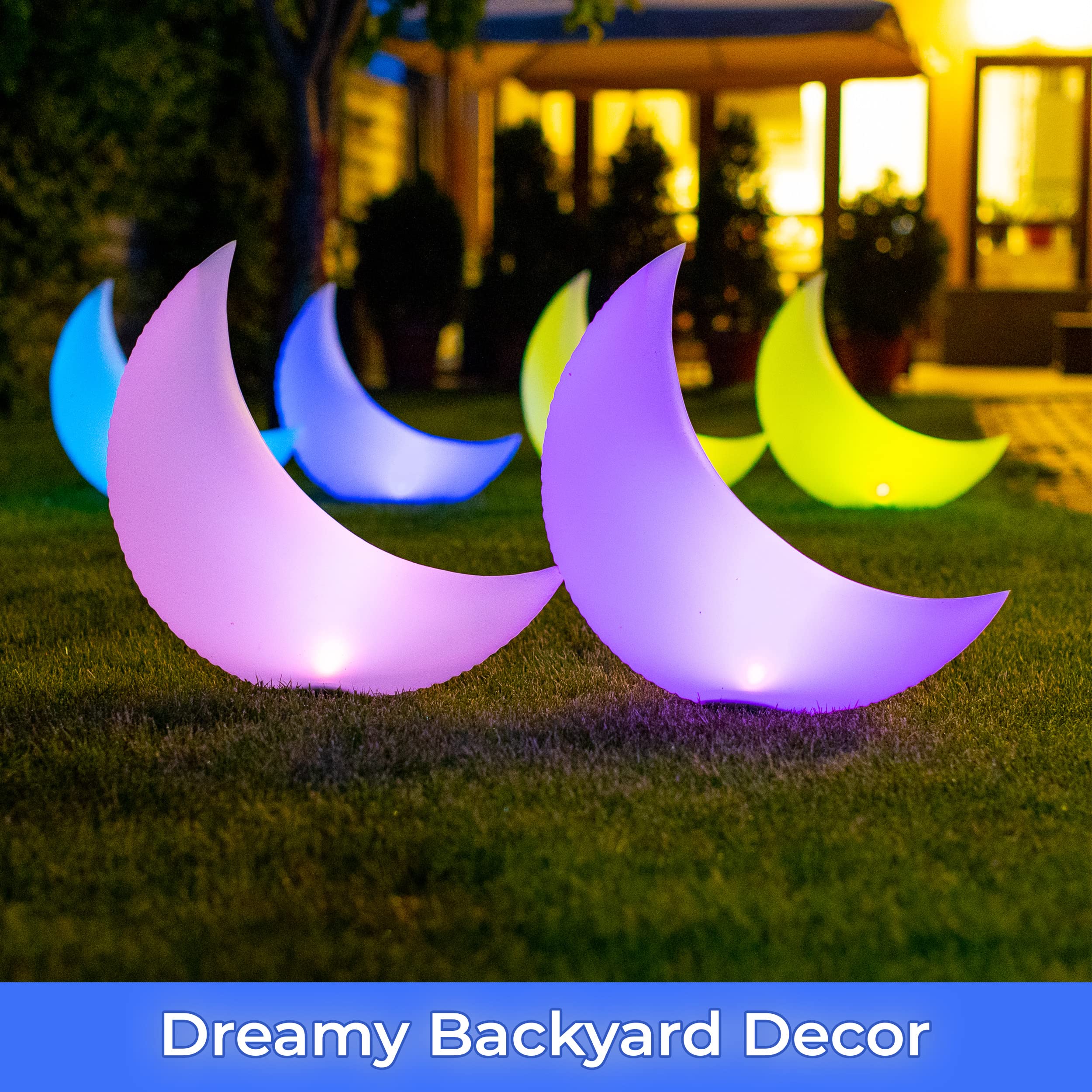 TIALLY moons arranged as wedding patio decor, demonstrates elegant event atmosphere capability