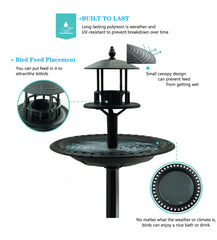 TIANCENTRAL H bowl closeup with water showing safe shallow bathing area for birds
