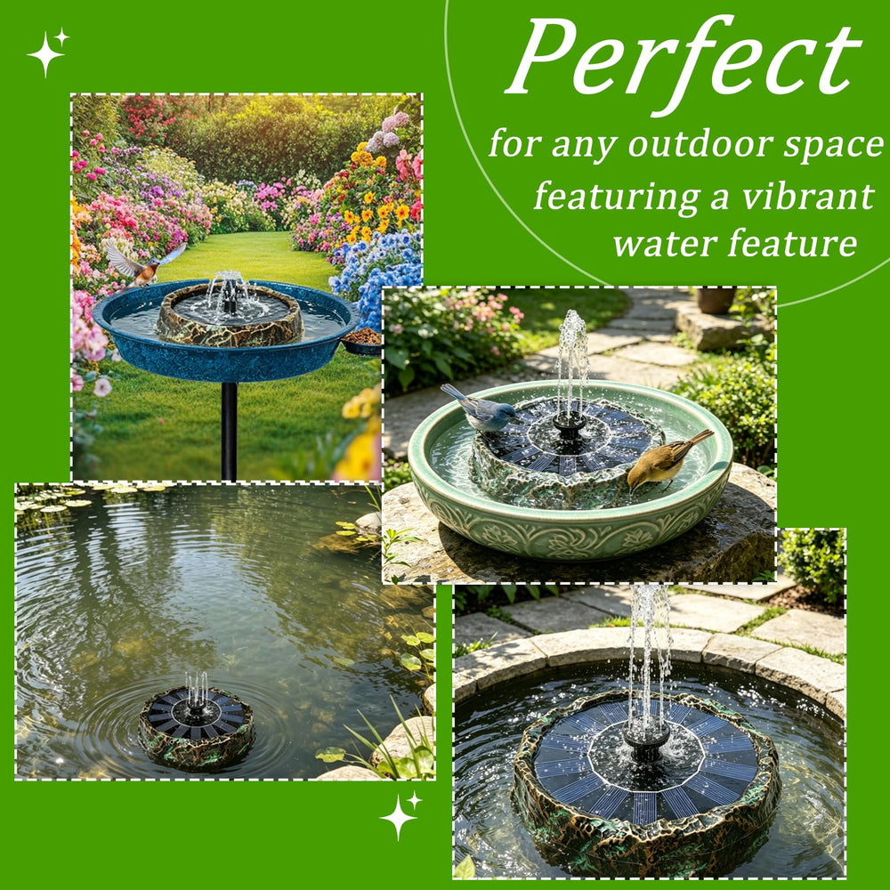 TIANCENTRAL H floating in birdbath for scale, attracts wild birds benefit