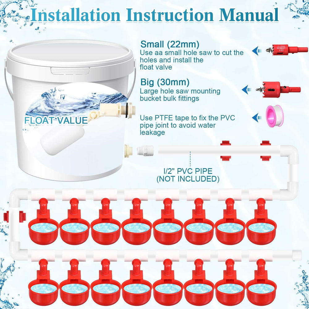 Tiangrid included hole saws and tools for easy bucket and pipe installation
