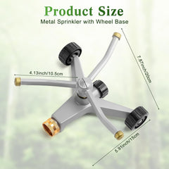 Tiangrid close-up of three-arm rotating head highlighting even spray distribution benefit