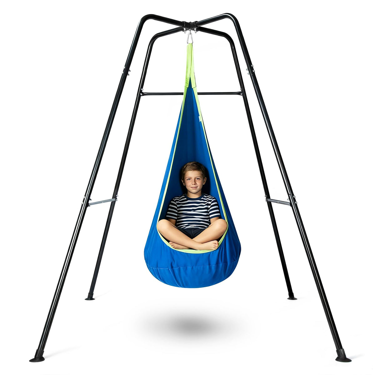 tianhong front view assembled swing set showing stability and color benefits