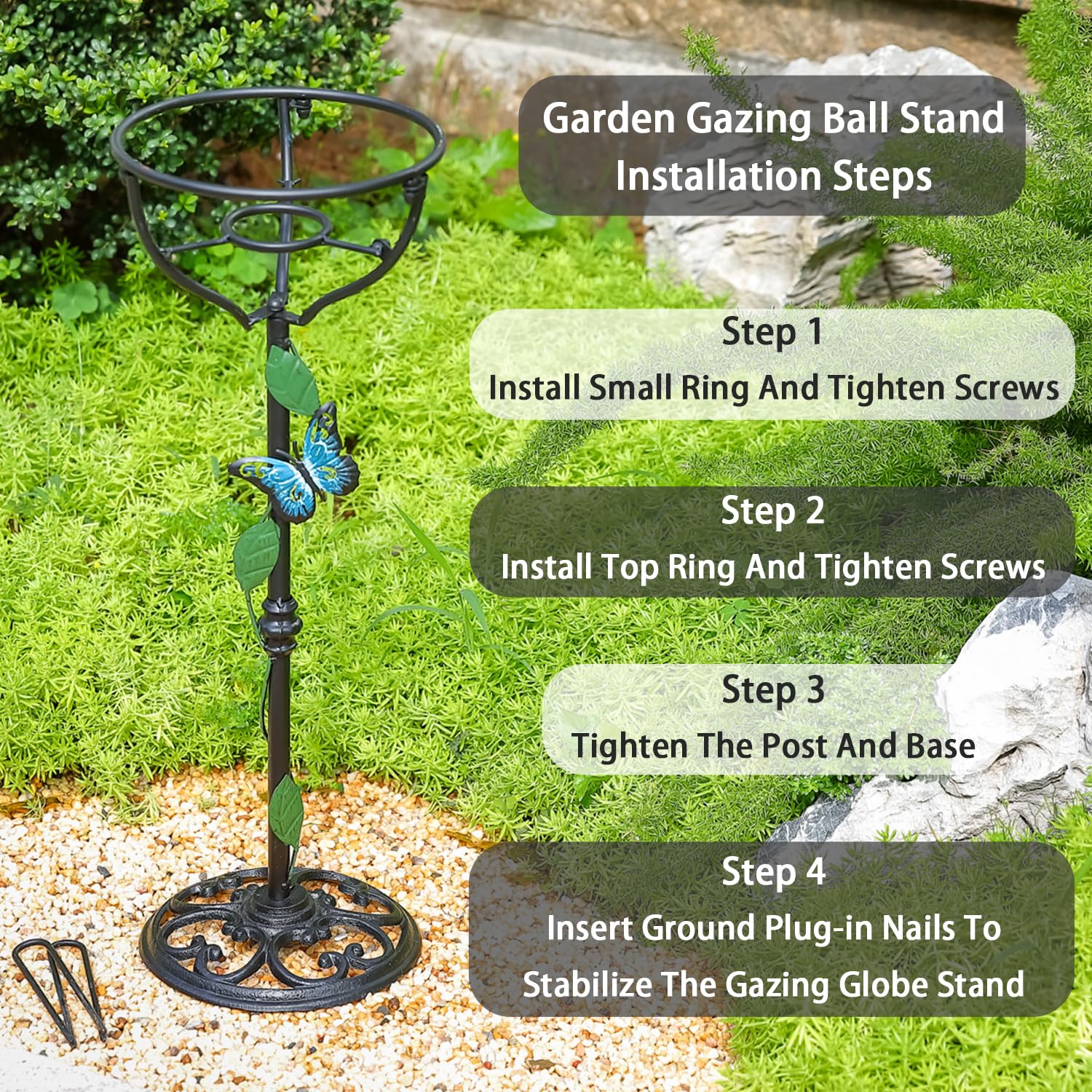 TICKCACY in a garden setting showing enhanced curb appeal and decorative focal point