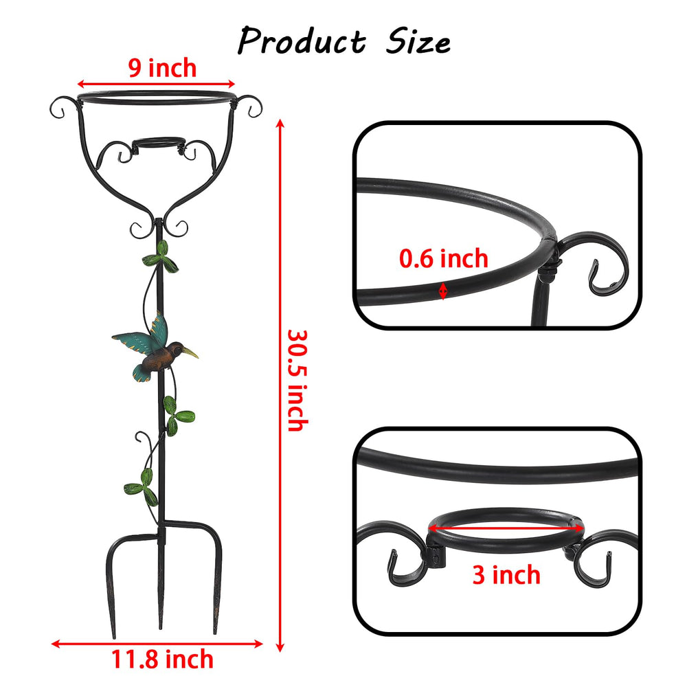 TICKCACY trident base with ground inserts, ensures stable outdoor anchoring benefit
