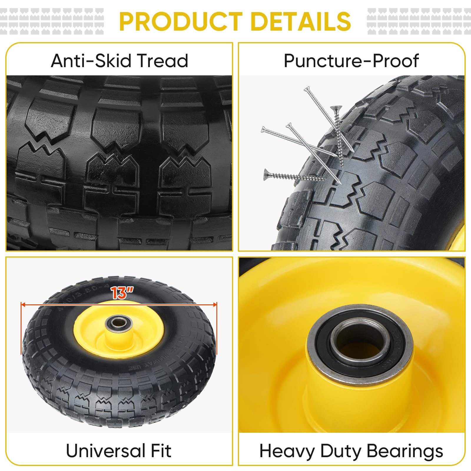 TICONN close-up of PU foam tread showing shock absorption benefits