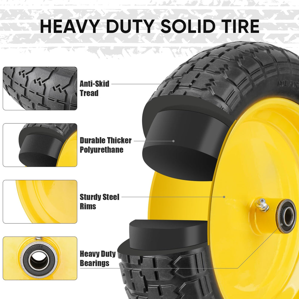 TICONN close-up of non-slip tread pattern showing better traction on rough ground
