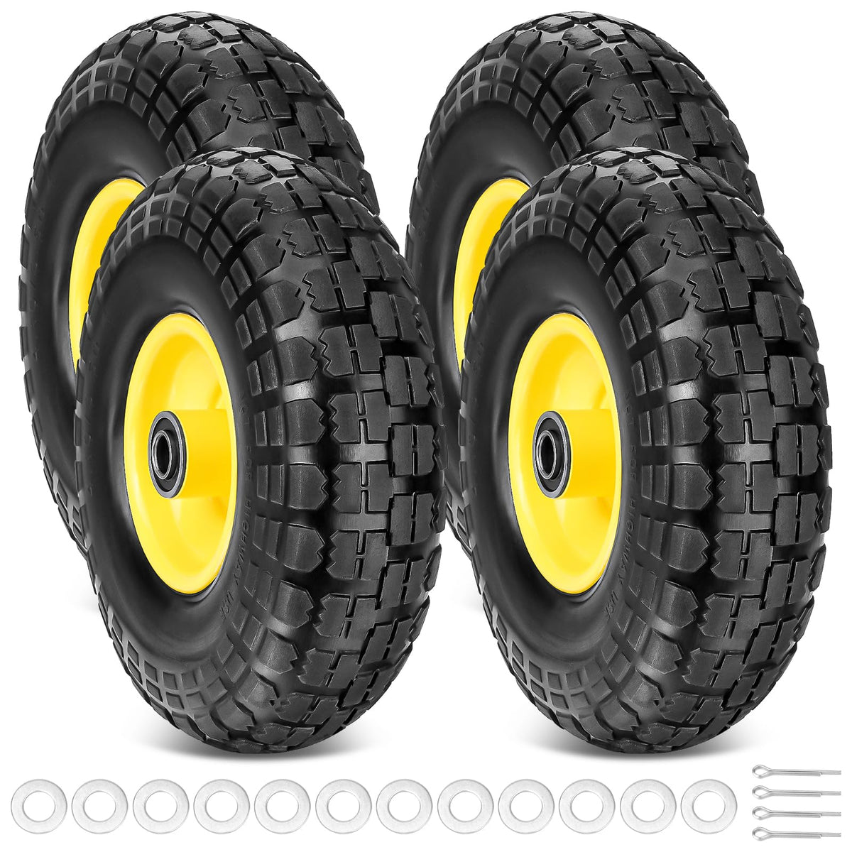 TICONN front view assembled wheel showing full profile and load rating