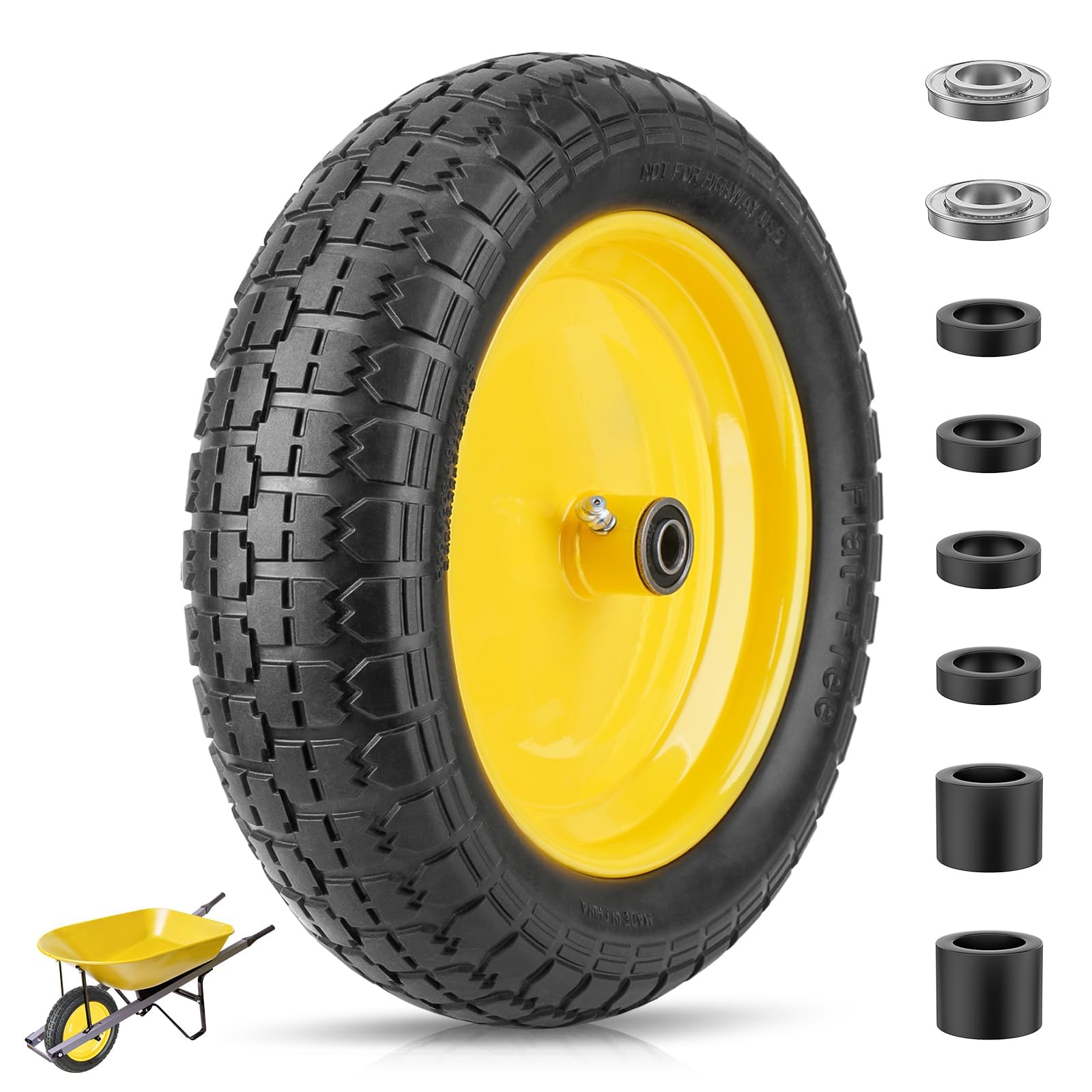 TICONN front view of complete 16-inch wheel showing professional replacement benefit