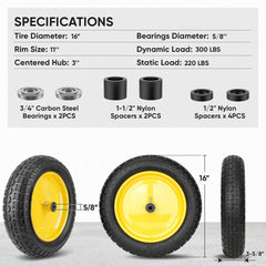 TICONN adapter kit with bearings and spacers for easy installation on axles
