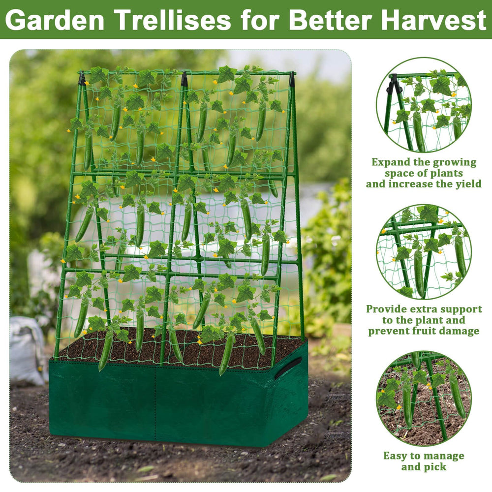Tidponra trellis set in garden lifestyle showing space-saving vertical growth