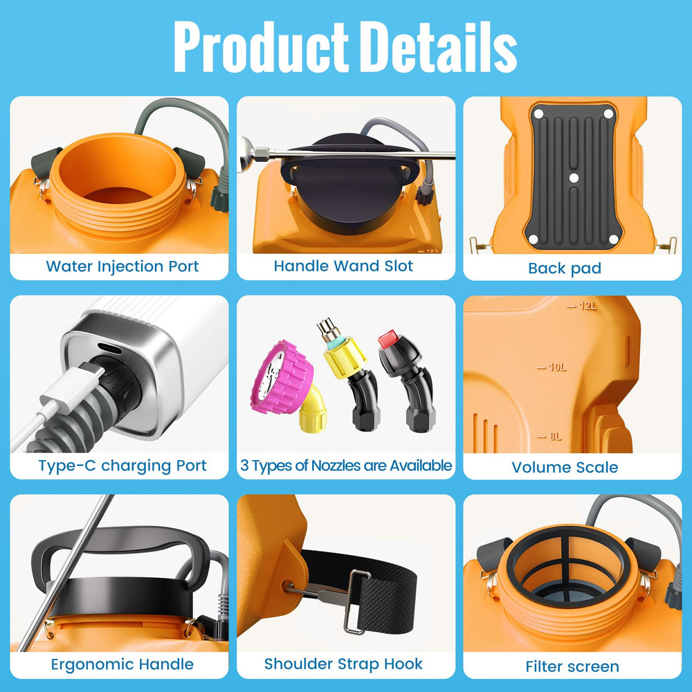 TIDY PALM portable sprayer in use watering garden with less fatigue