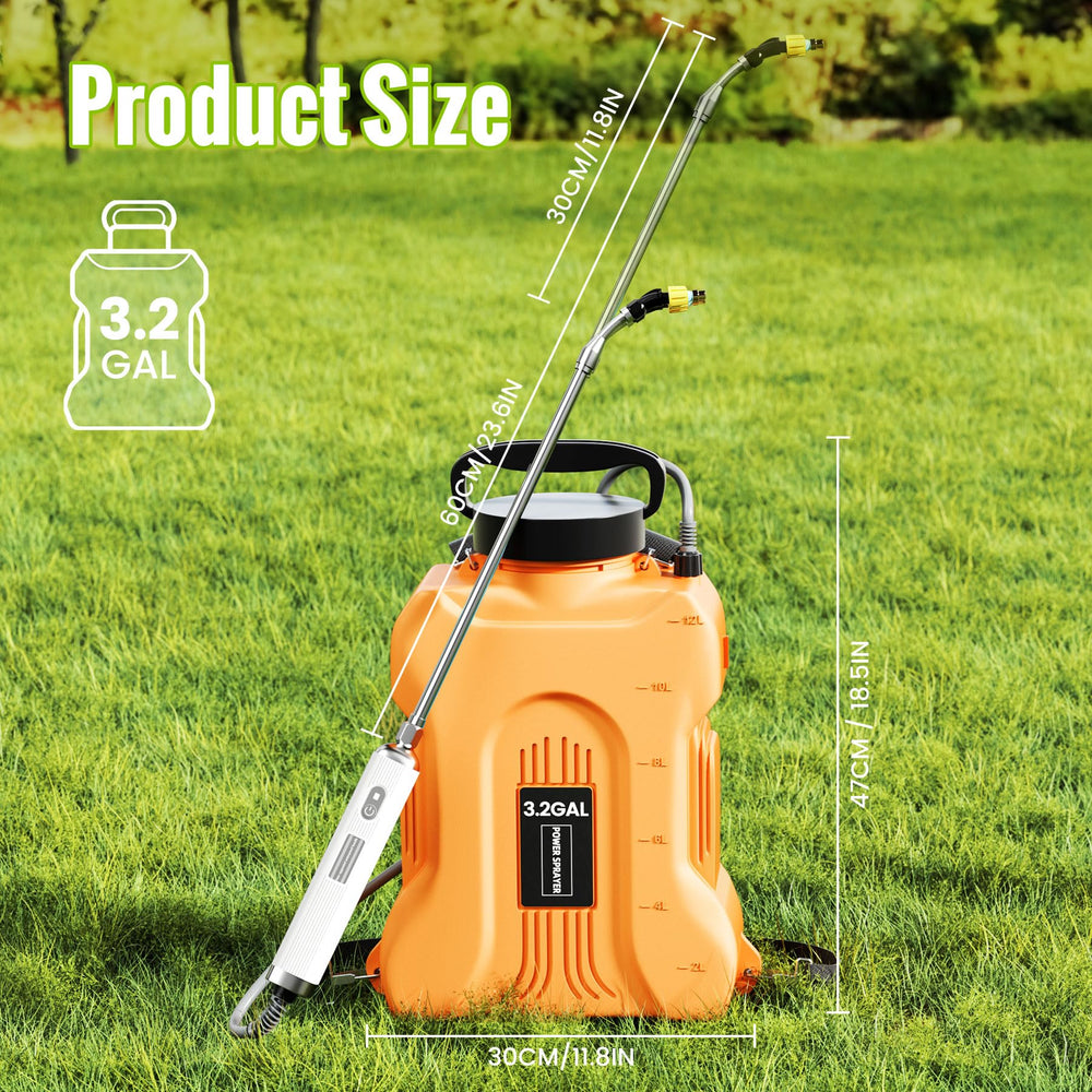 TIDY PALM sprayer next to shoe showing compact size and light weight