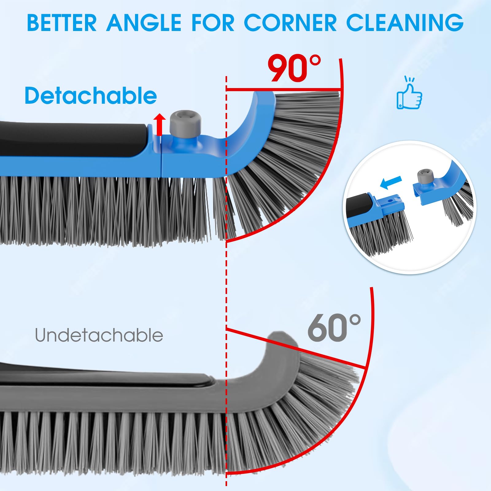 TidyMister close-up of bristles texture revealing liner-safe, effective scrubbing