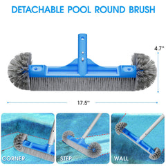 TidyMister 11-inch ultra-fine mesh skimmer capturing pollen and small debris effectively