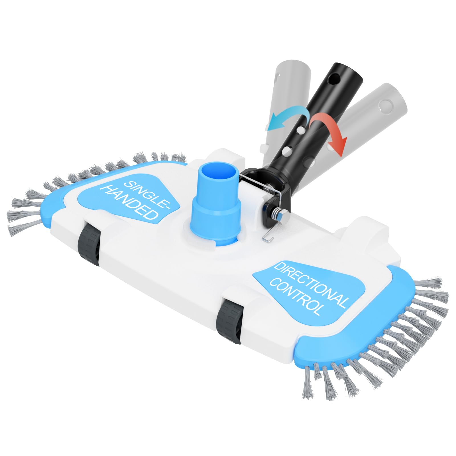 TidyMister front view of rectangular vacuum head showing stable design and efficient cleaning