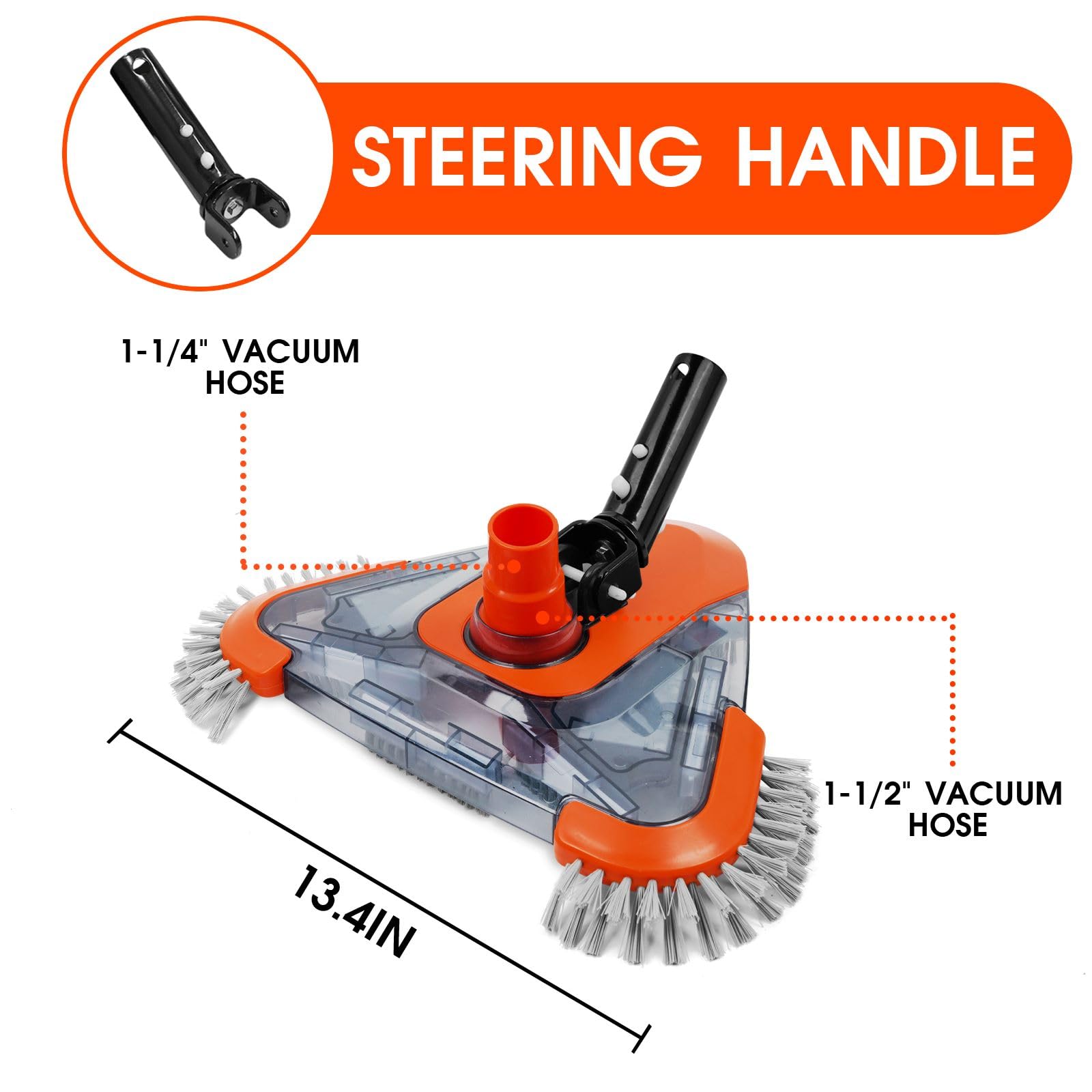 TidyMister steering handle and rotatable adapter for accurate directional control