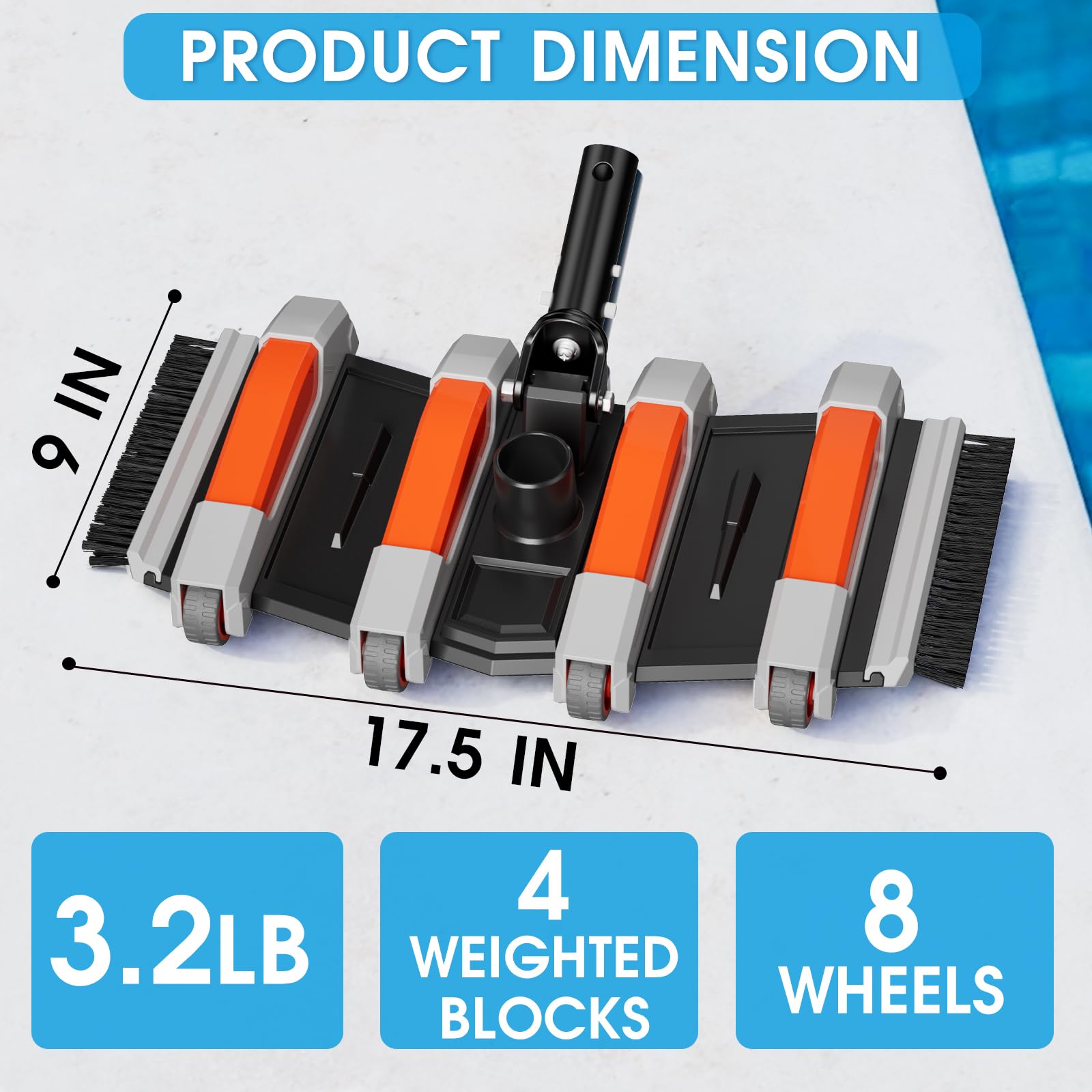TidyMister swivel handle connection to pole for easier steering