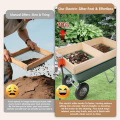 TIEBOLA motor and control switch detail, adjustable vibration for different soil textures
