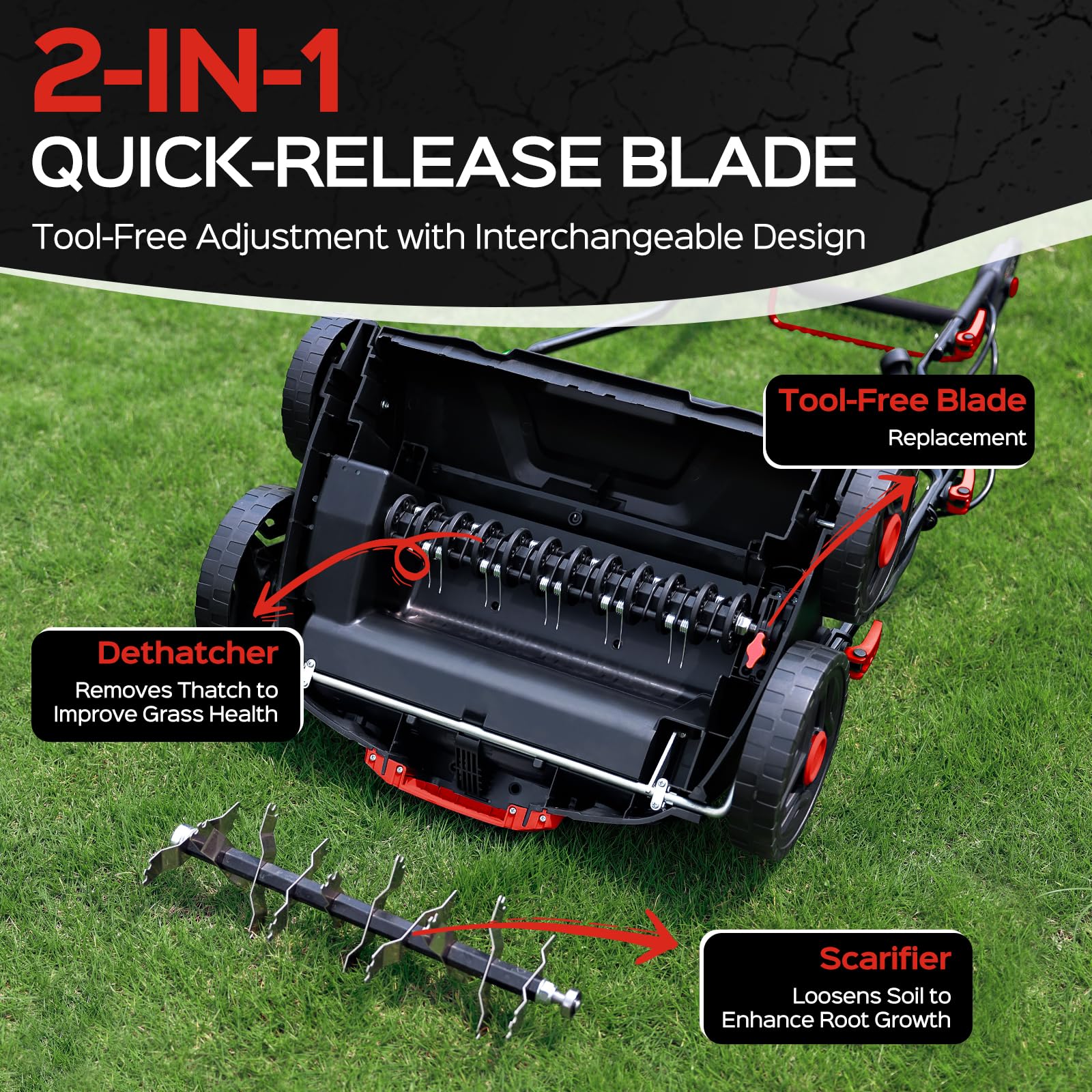 TIECTOWN depth adjustment lever detail for precise soil control