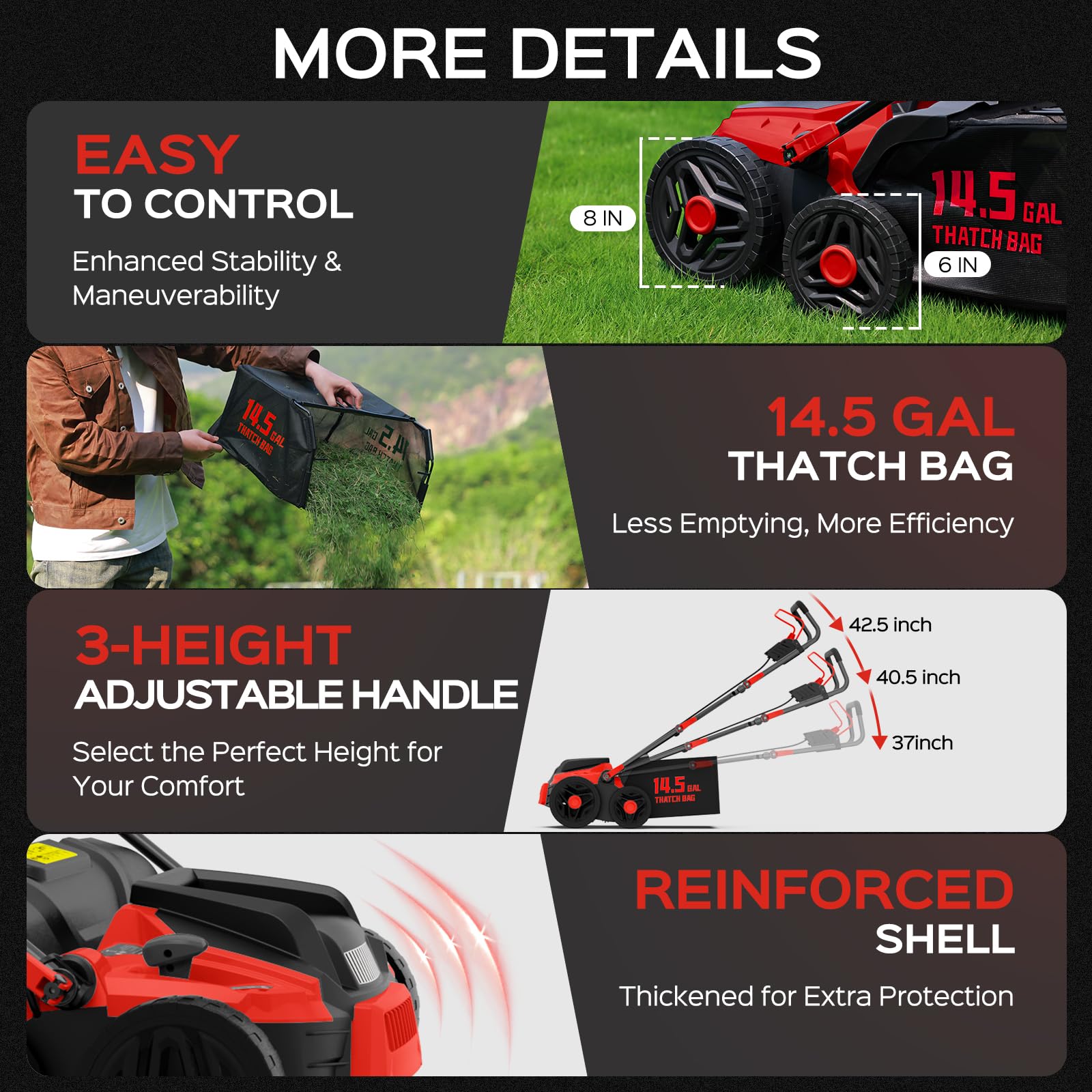 TIECTOWN durable wheels and undercarriage for smooth maneuvering