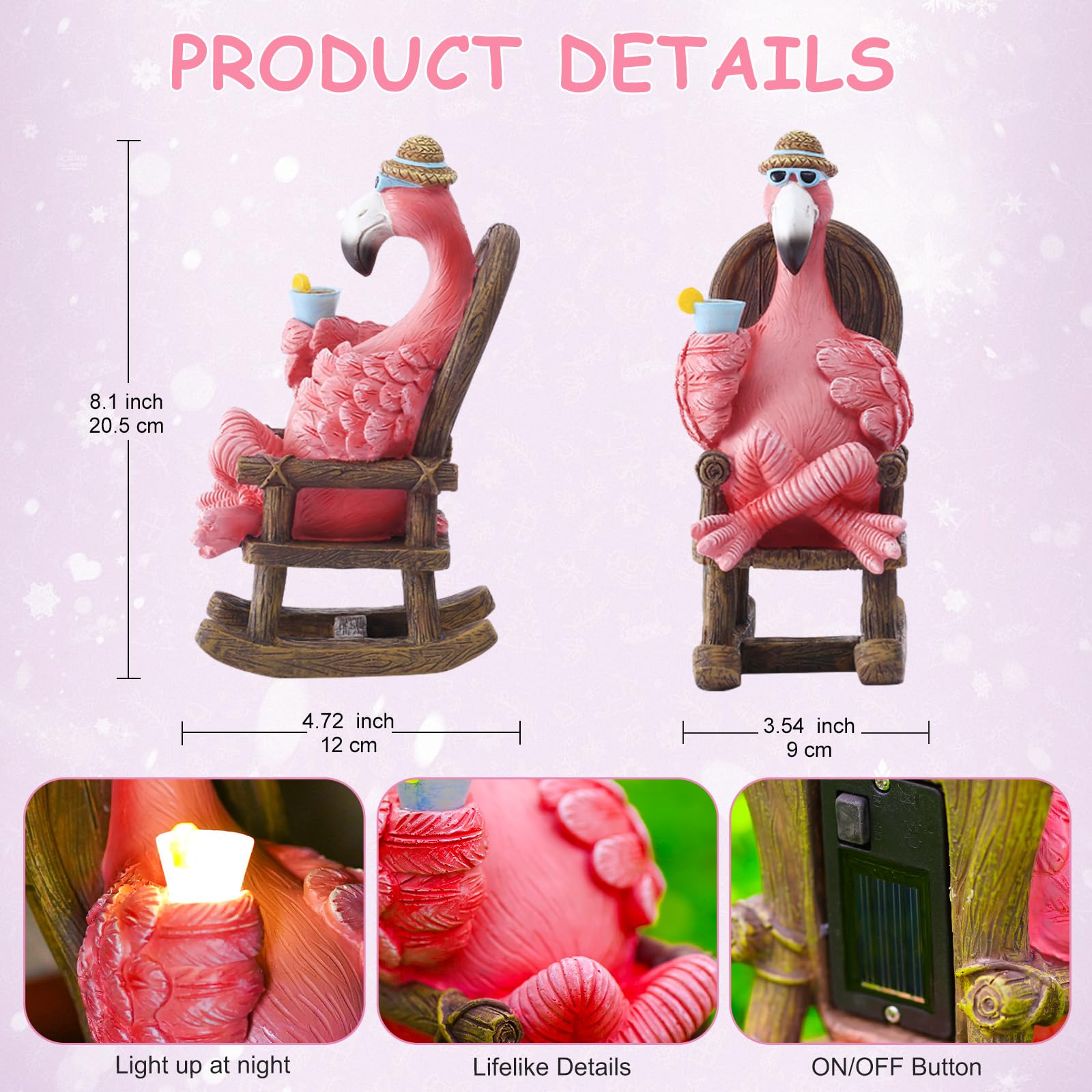 Tiejiajiang flamingo placed in a garden setting adding playful charm to beds