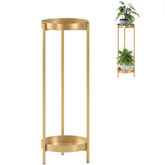 Tiejiajiang front view gold plant stand adds elegance and saves floor space