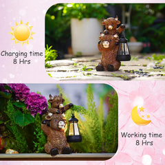 Tiejiajiang illuminated cow at night creating cozy soft garden lighting