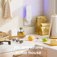 TIENBE side profile in outlet illustrating compact fit and unobstructed neighboring plug benefit