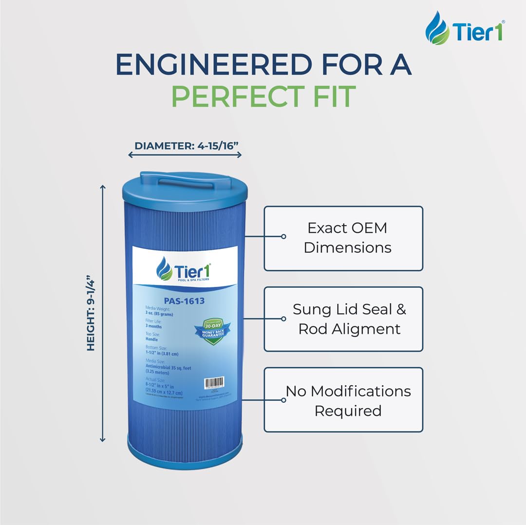 Tier1 filter removing hair and leaves to improve water clarity