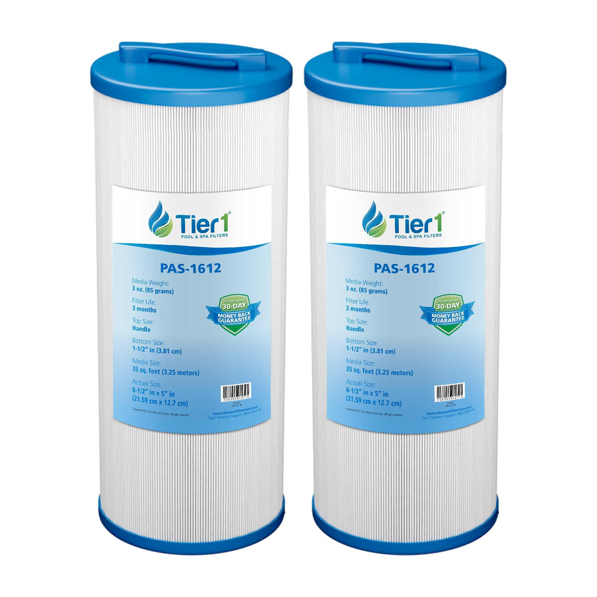 Tier1 front view of 2pk filter showing fit and value benefit