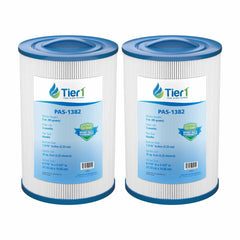 Tier1 front view of 2-pack replacement filter showing packaging and fit benefit