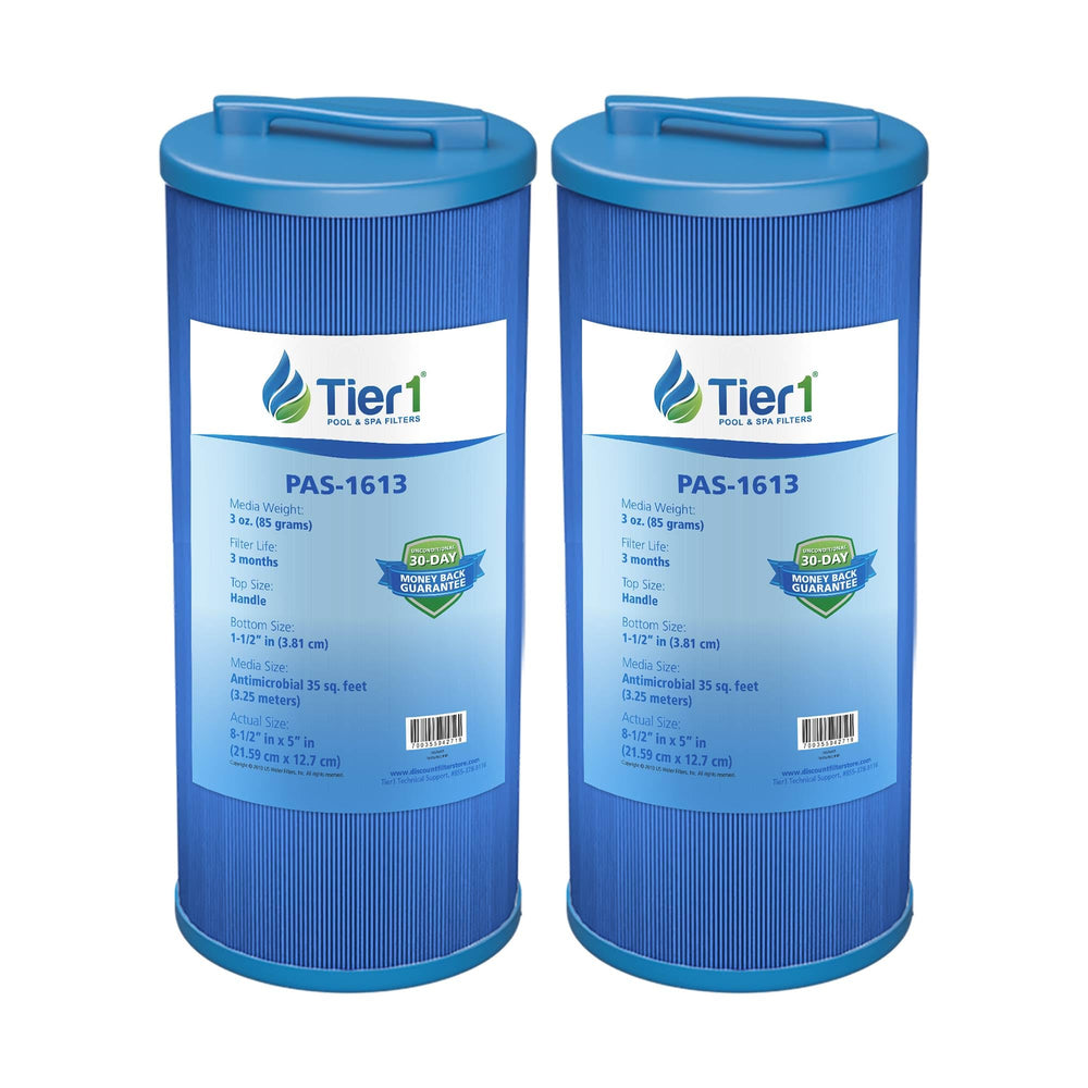 Tier1 front view of packaged replacement filters showing product and benefits