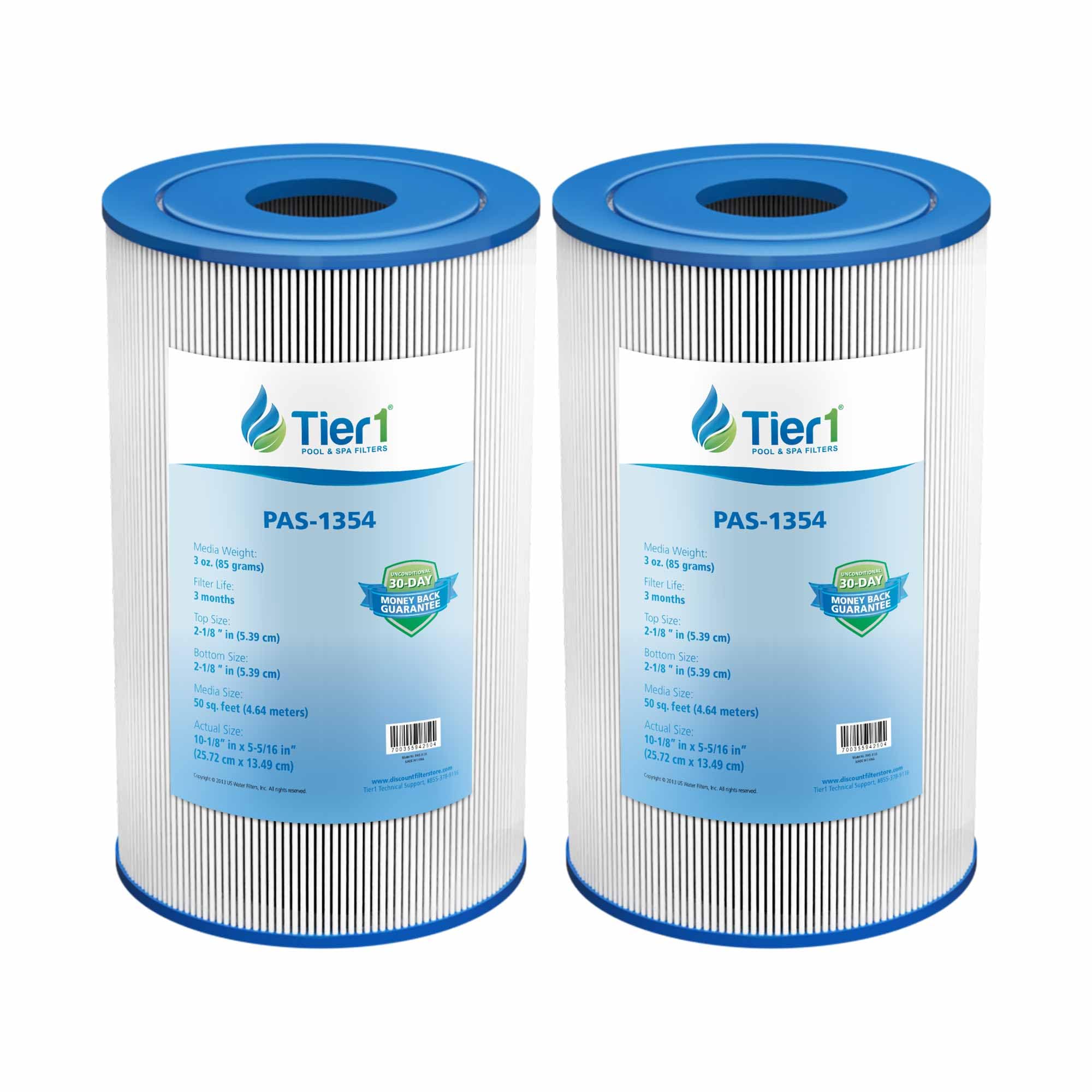 Tier1 two-pack front view showing packaging and full cartridge set, clear replacement