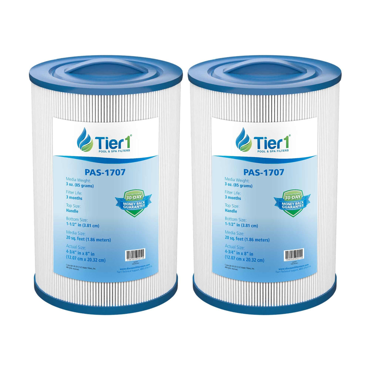 Tier1 front packaging showing two replacement cartridges and clear branding benefits clarity