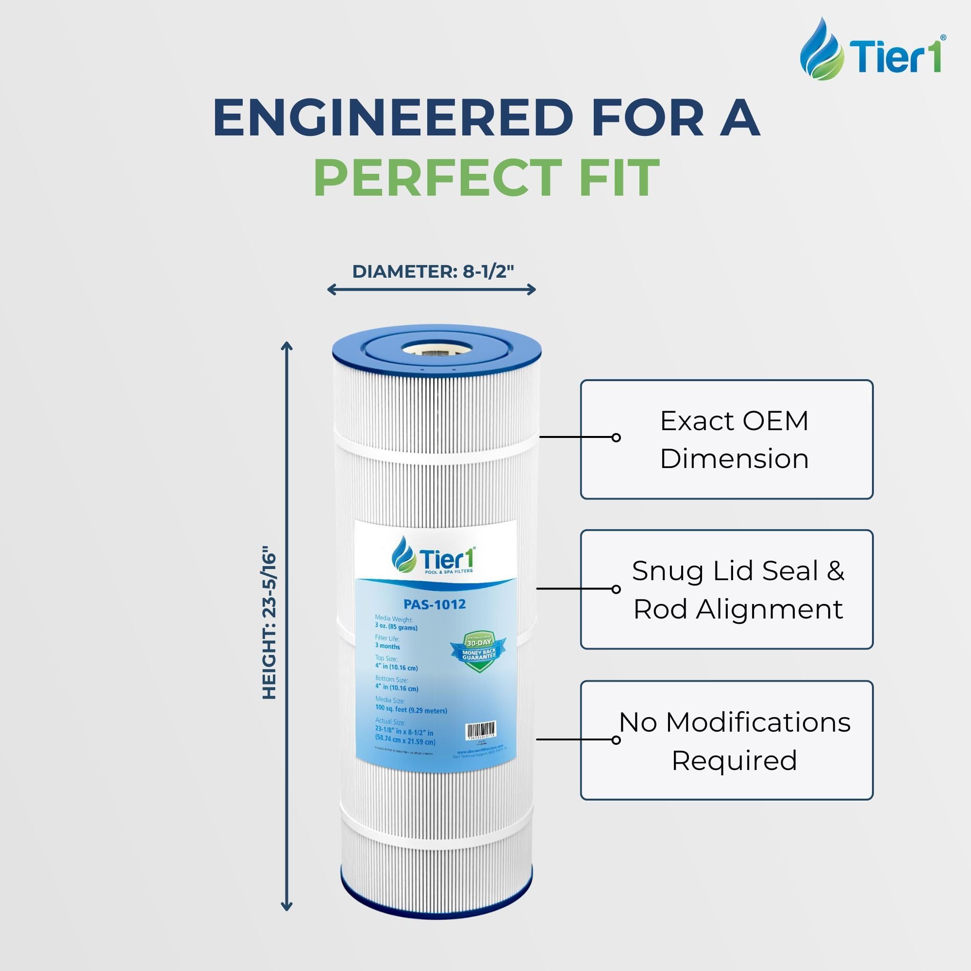 Tier1 product label closeup displaying compatible model cross-references and specs