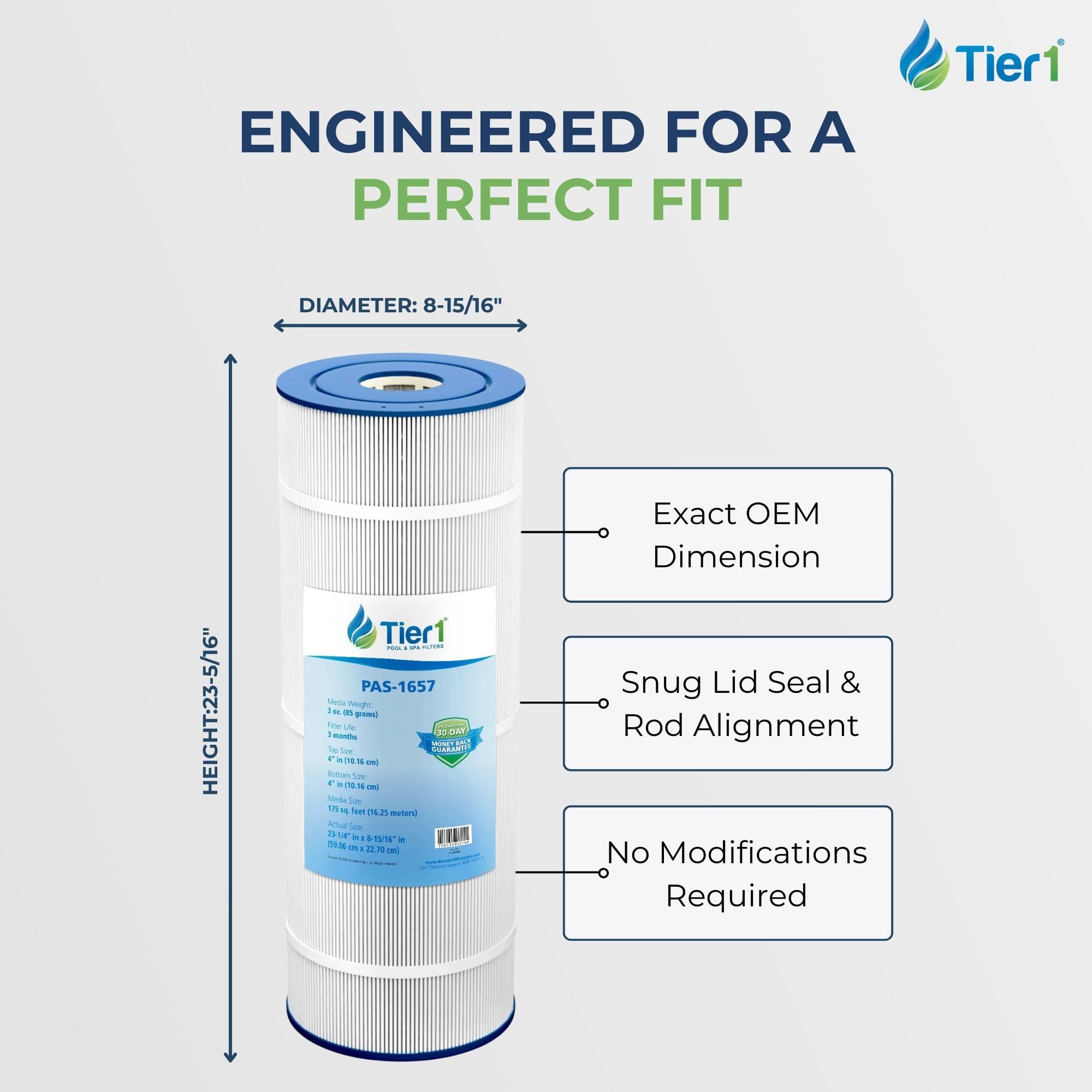 Tier1 product label and specs showing compatibility and model clarity