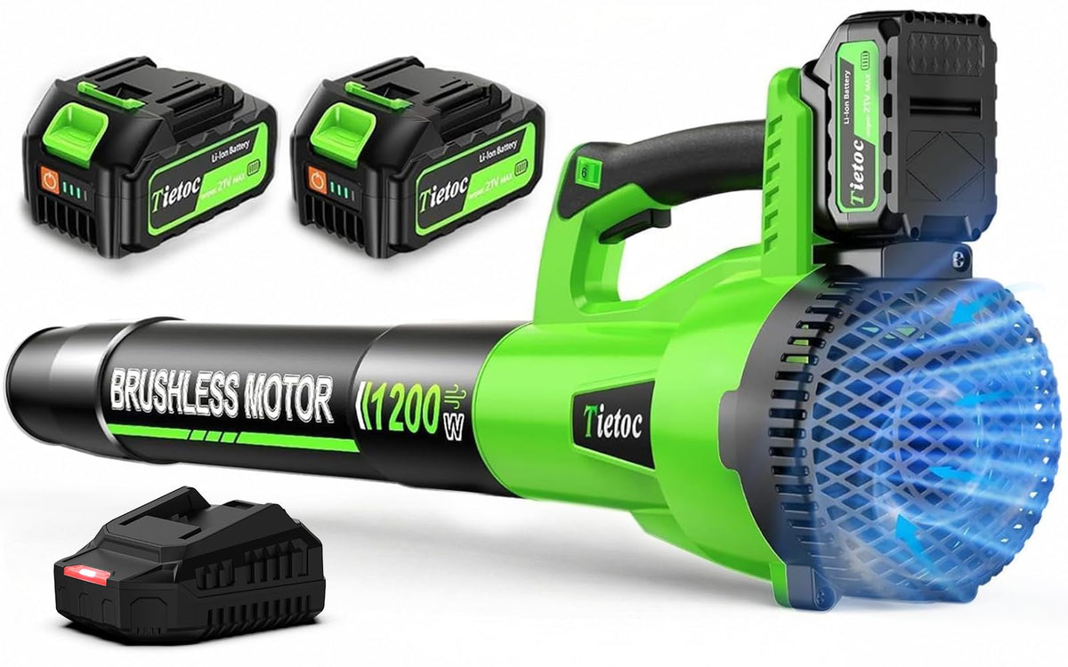 tietoc front view of blower showing compact design and portability benefit